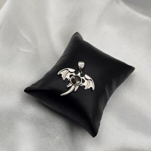 Sterling Silver 925 Dragon Pendant with Rare Pallasite Gemstone